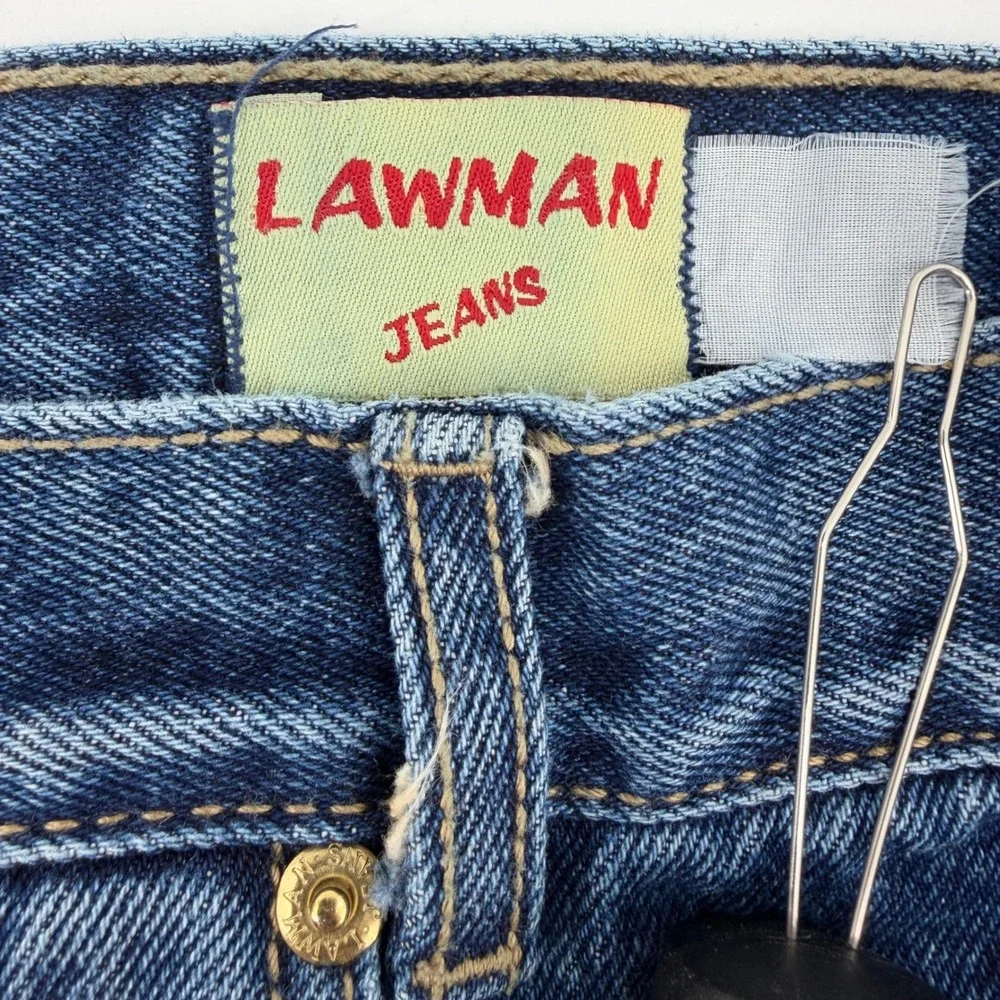 Lawman Jeans Pants Womens 28x31 Blue Vintage High Waisted Straight Leg Denim